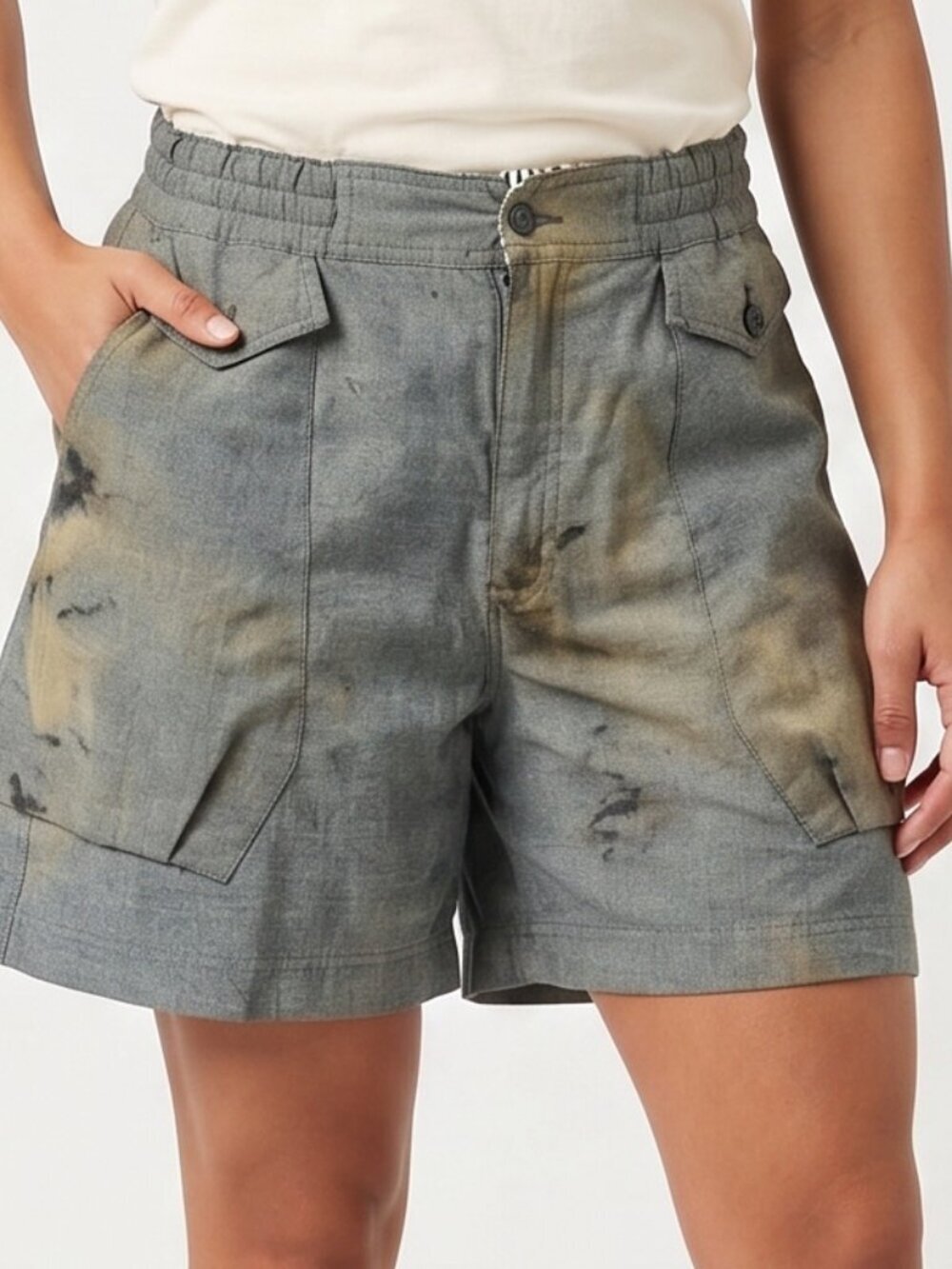 Gitano Upcycled Shorts Vintage Y2K Gray Black Size 13/14 12